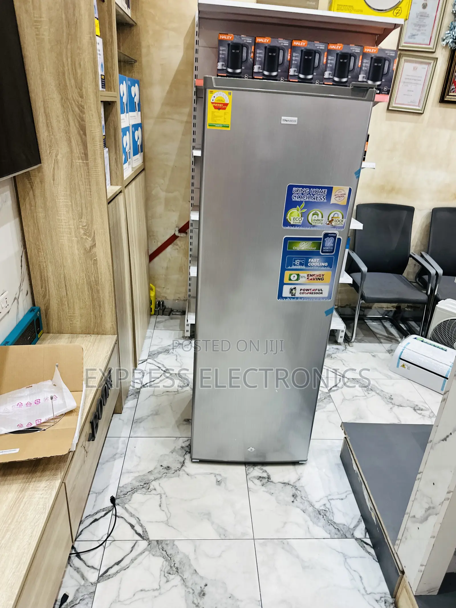 Fast Freezing  Upright Nasd1-33 Freezer Nasco Grey Single Door