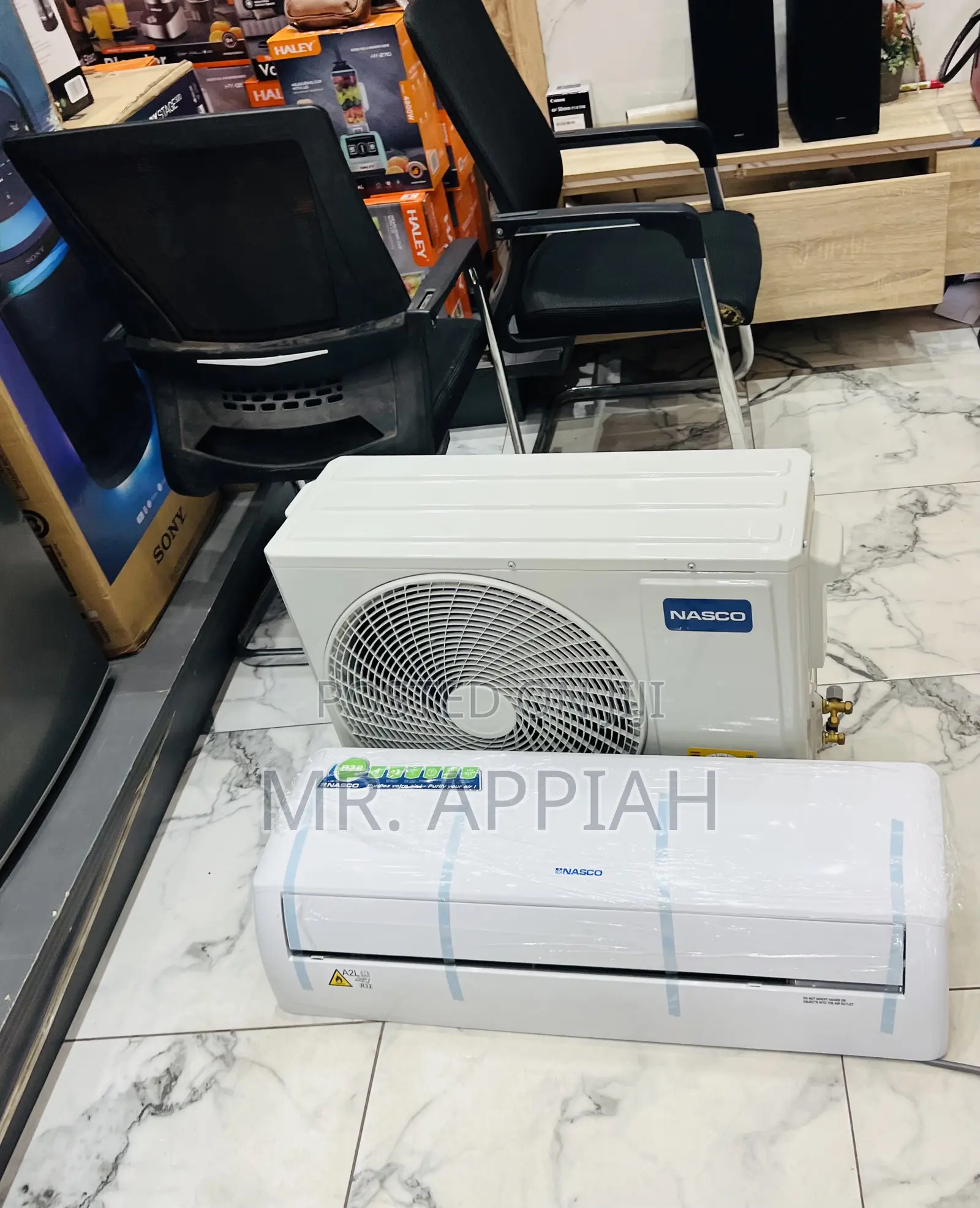 Original Nasco 1.5hp Split Dual Inverter Ac With Remote Control(White)