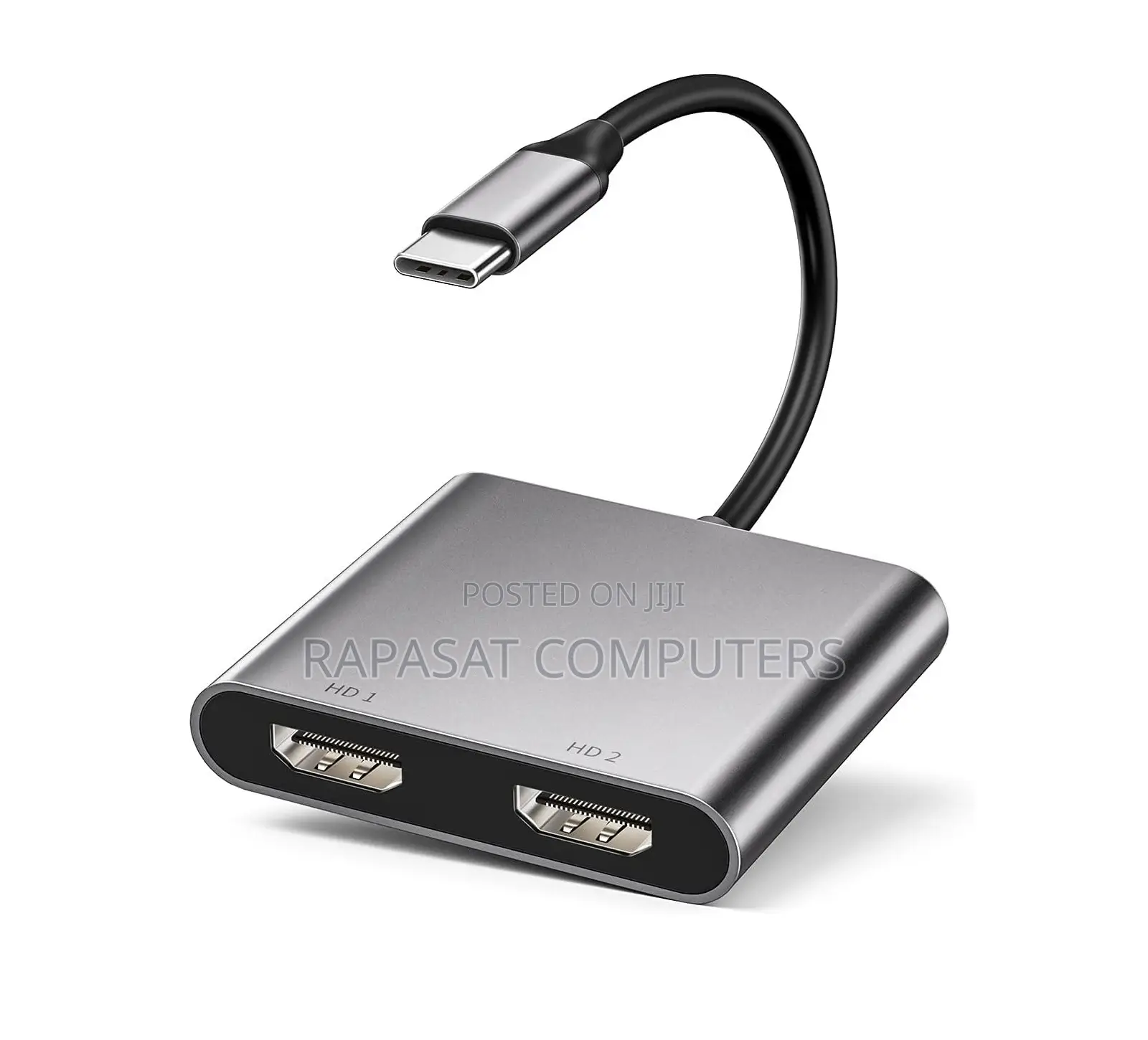 Type-C Male to Dual Hdmi Female 2 in 1 Adapter