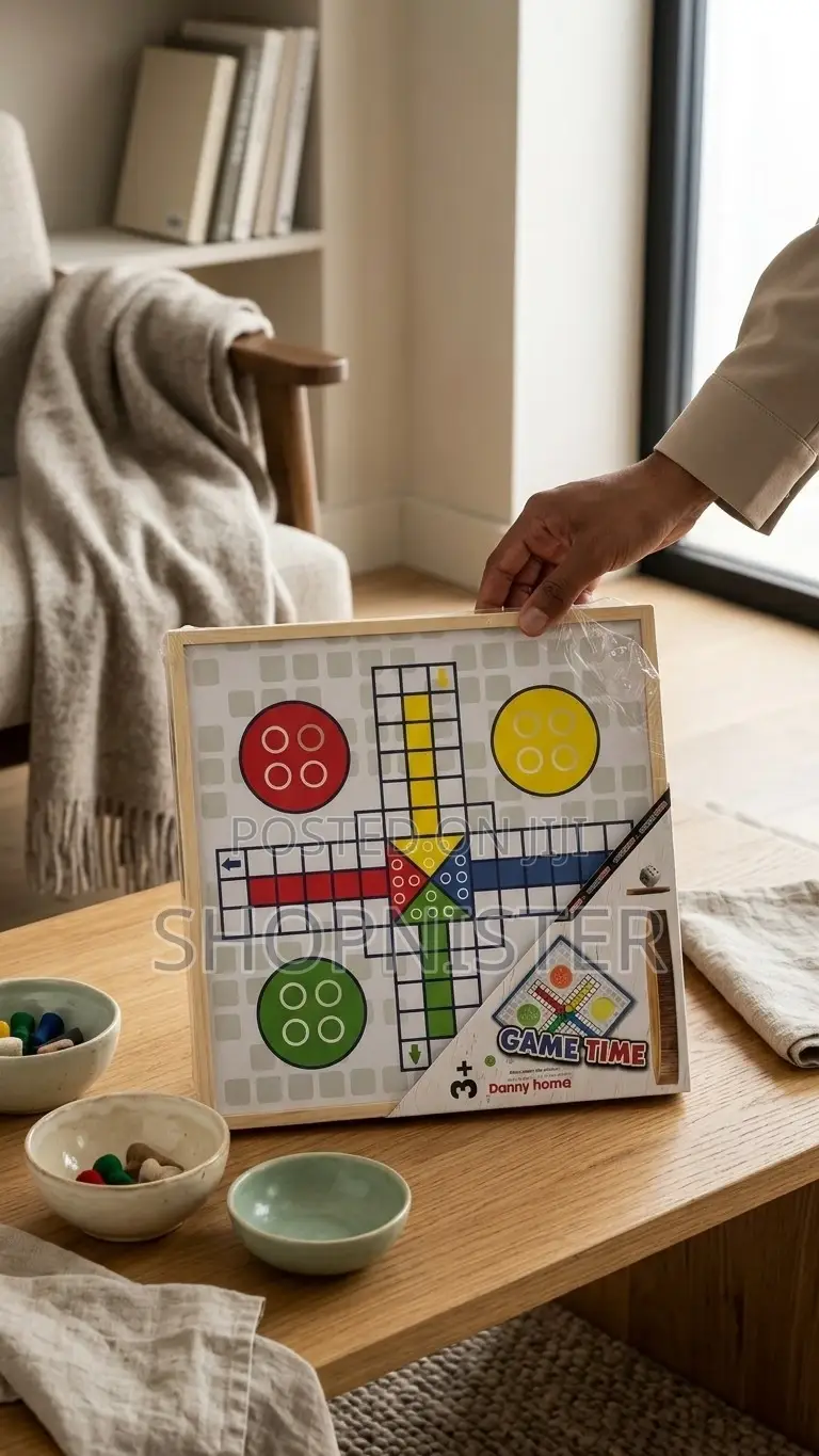 2 in 1 Danny Home Wooden Board Games – Chess Ludo Set