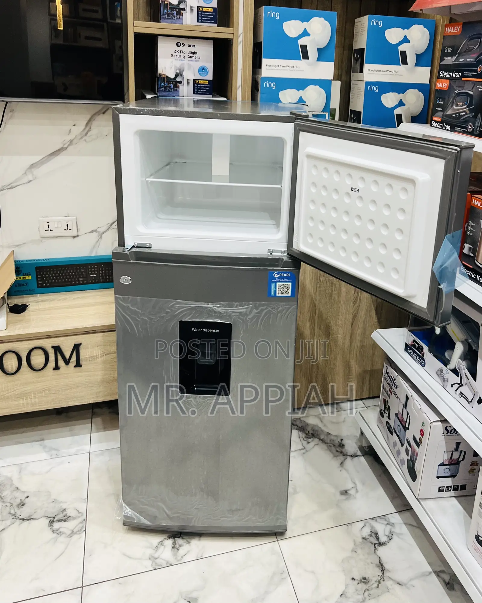 Premium Pearl Pf-2521w0-5e Top Mount Freezer Fridge(Gray).