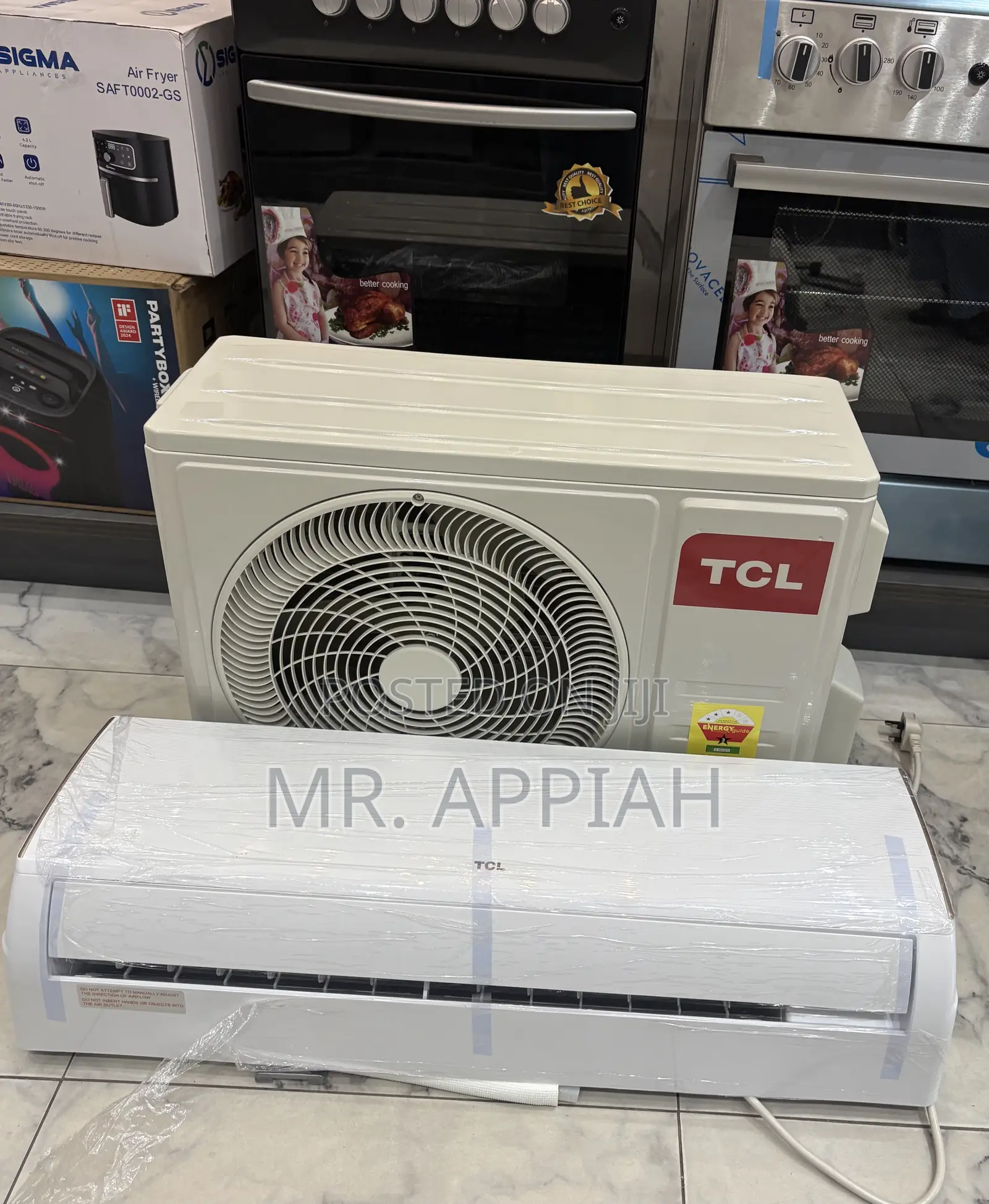 Choose Premium TCL 1.5hp Air Conditioner(White)R410,Remote Control.