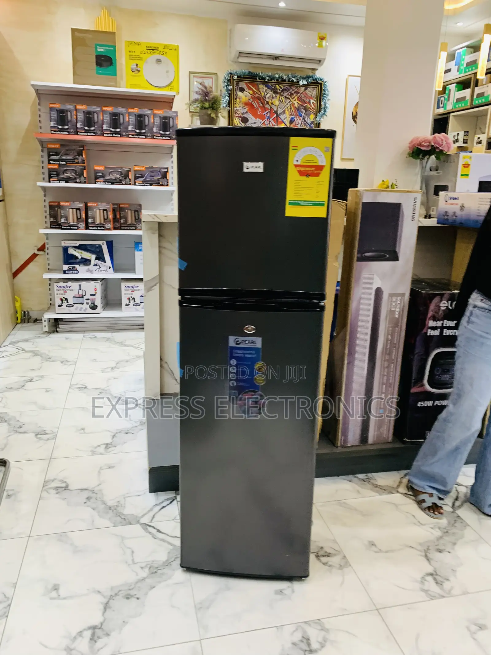 Pf-262tix Double Door Fridge Black Pearl Fridge.