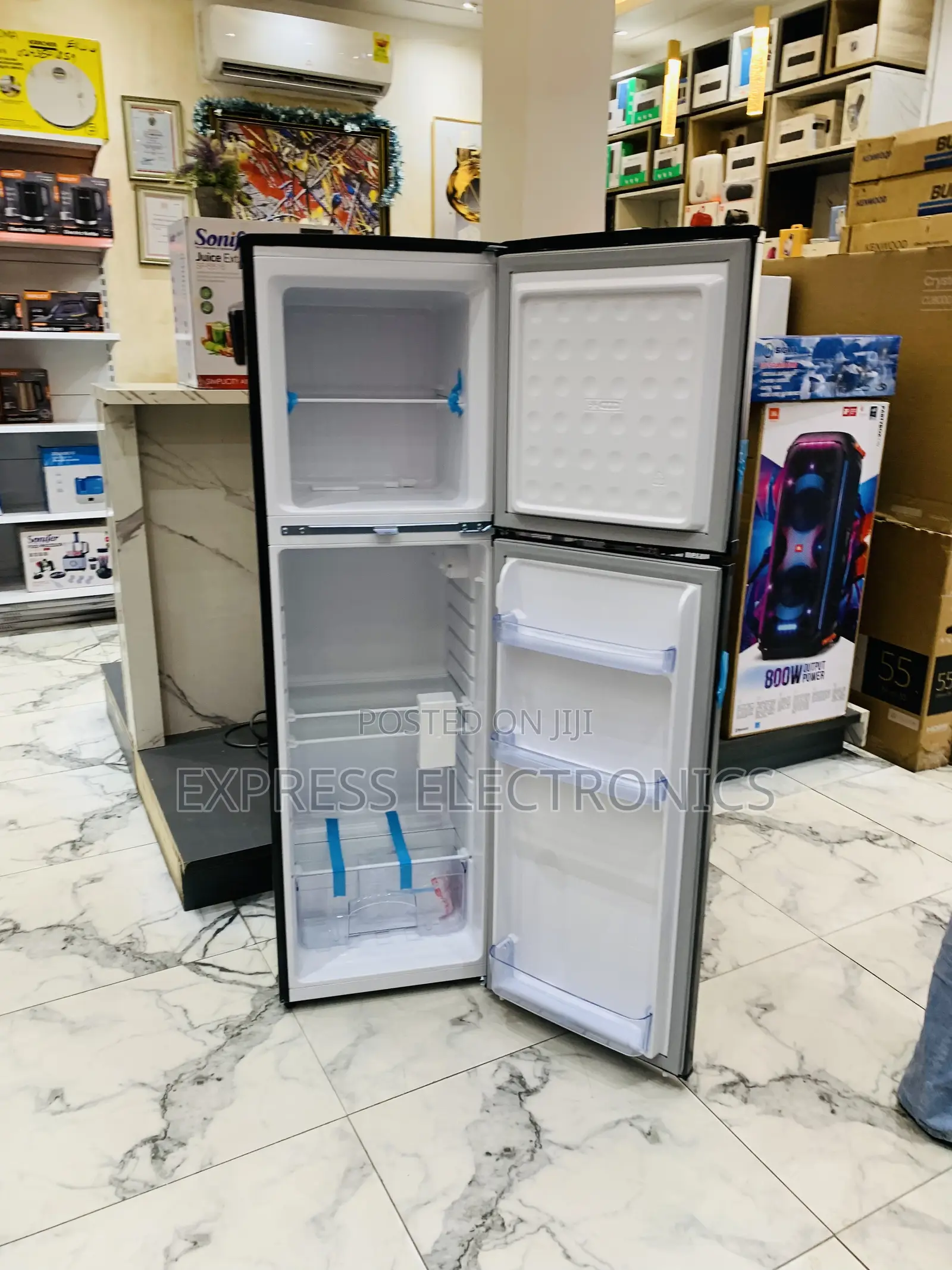 Mesmeric Design Double Door Fridge Black Pf-262tix Pearl