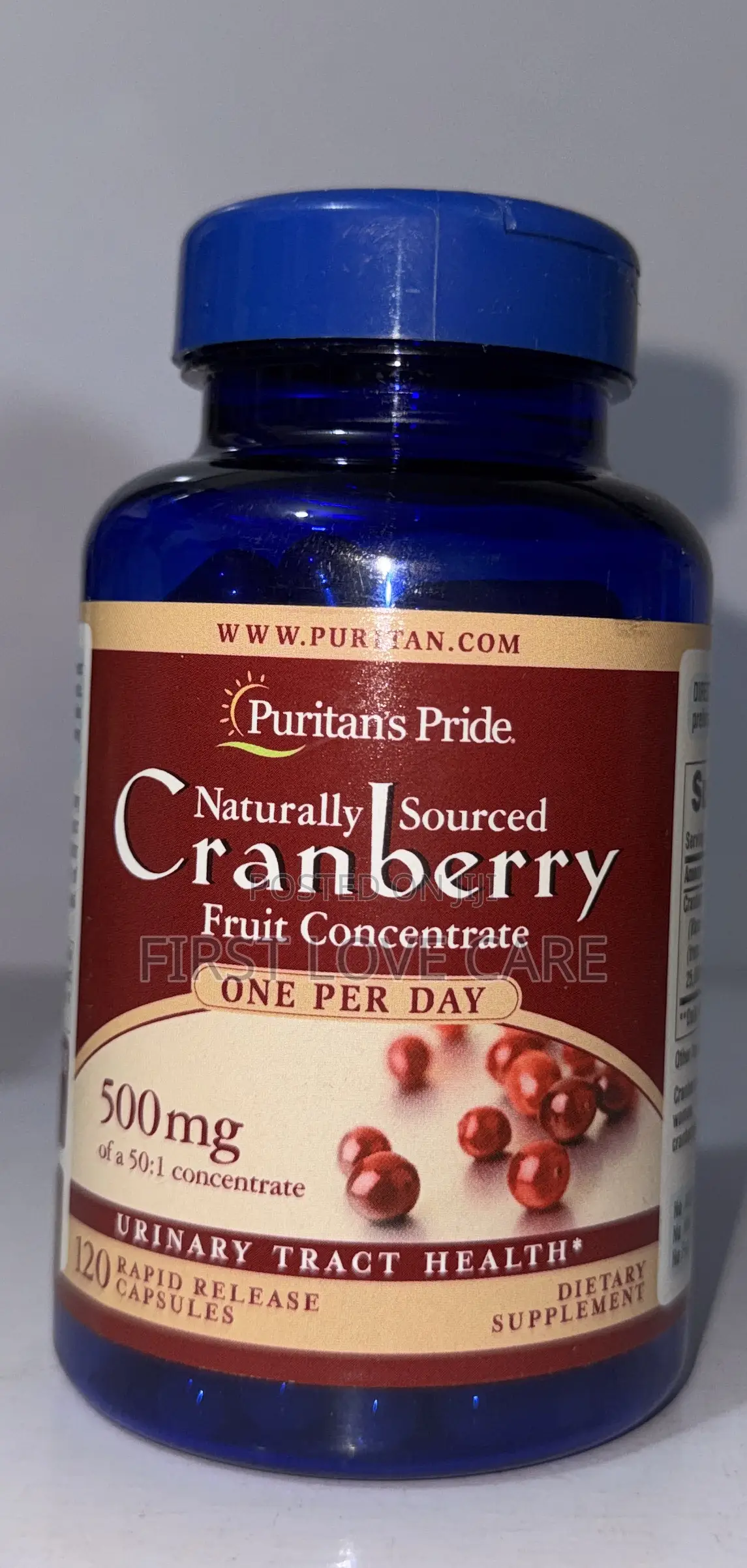 Puritan's Pride Cranberry One Per Day 120caps (500mg)