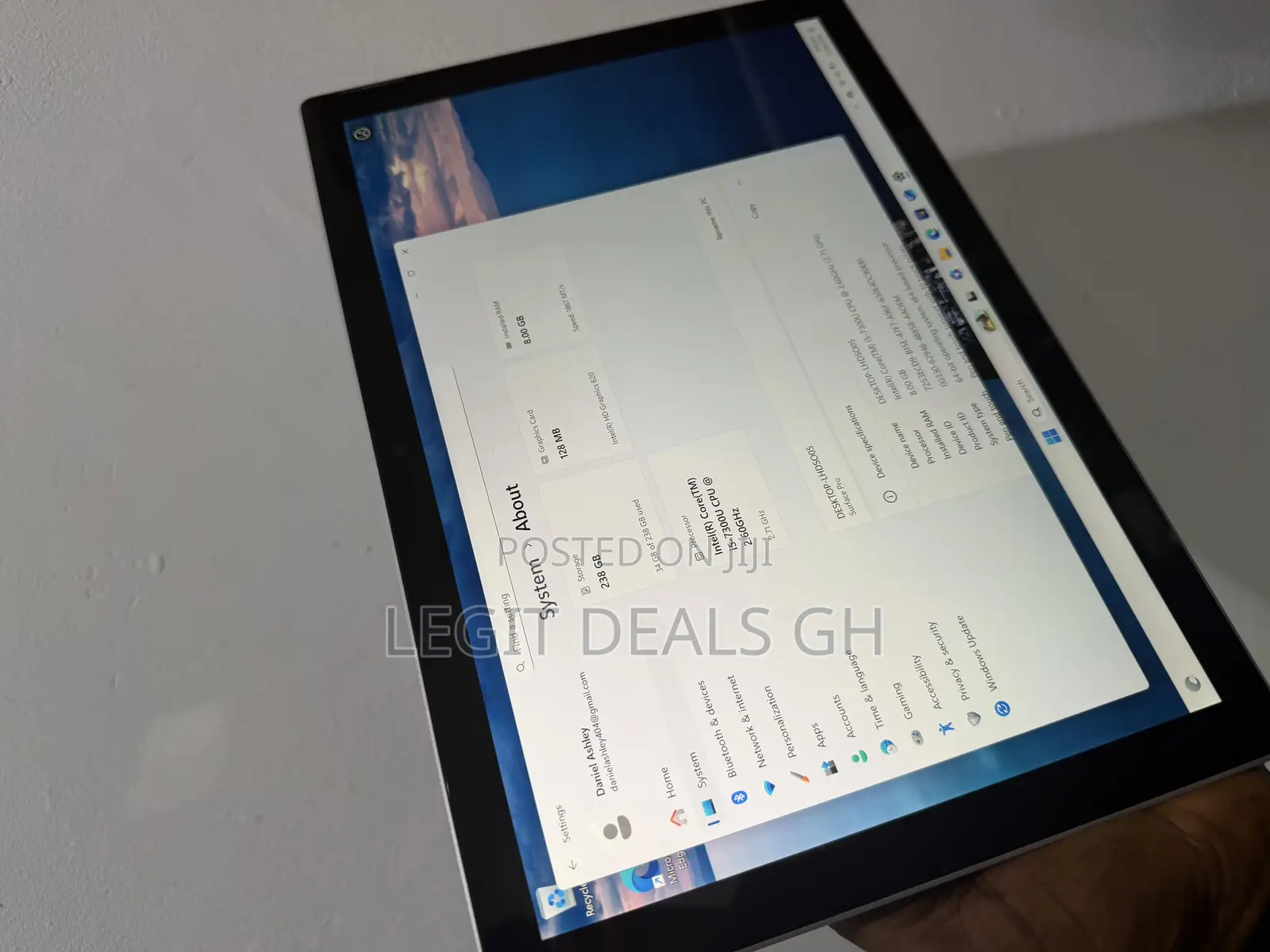 Laptop Microsoft Surface Pro 5 8GB Intel Core i5 SSD 256GB