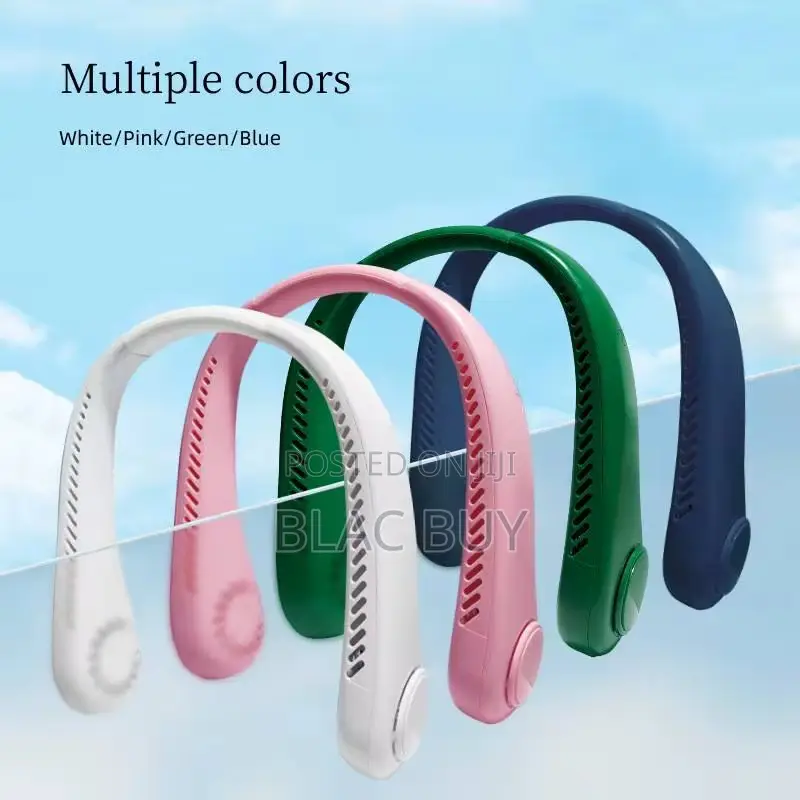 Portable 1500ma Neck Fan Air Cooler Rechargeable Handheld Fan With Usb