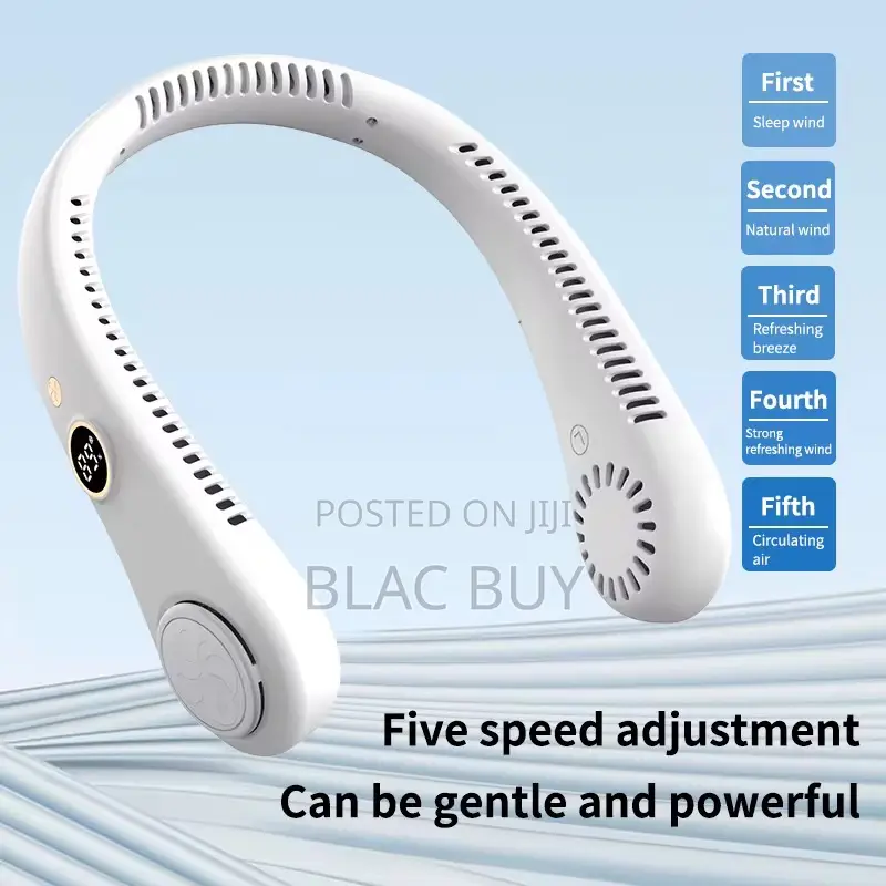 Portable 1500ma Neck Fan Air Cooler Rechargeable Handheld Fan With Usb