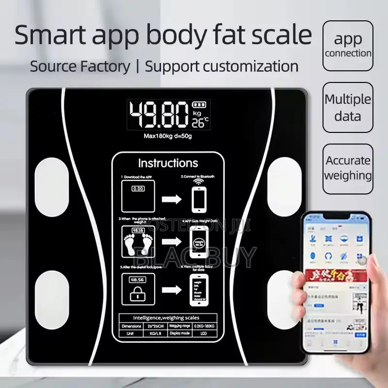 180kg Smart Bluetooth Bmi Function Digital Bodyfat Weighing Electronic