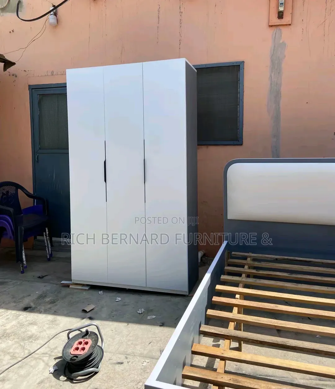 2in1 Wardrobe + Double Bed Frame