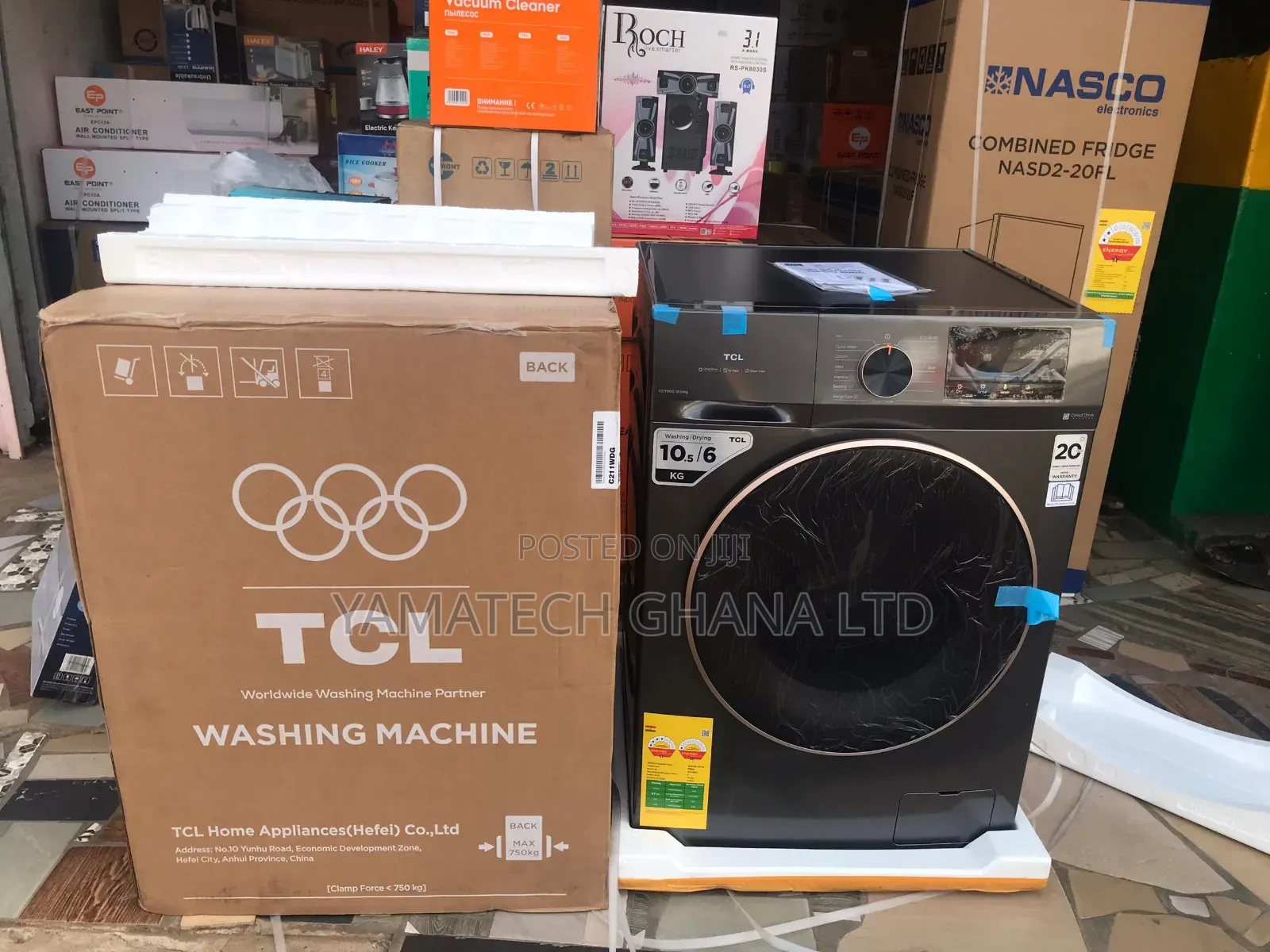TCL 10.5kg Inverter Front Load Wash and Fully Dry Washing Machine