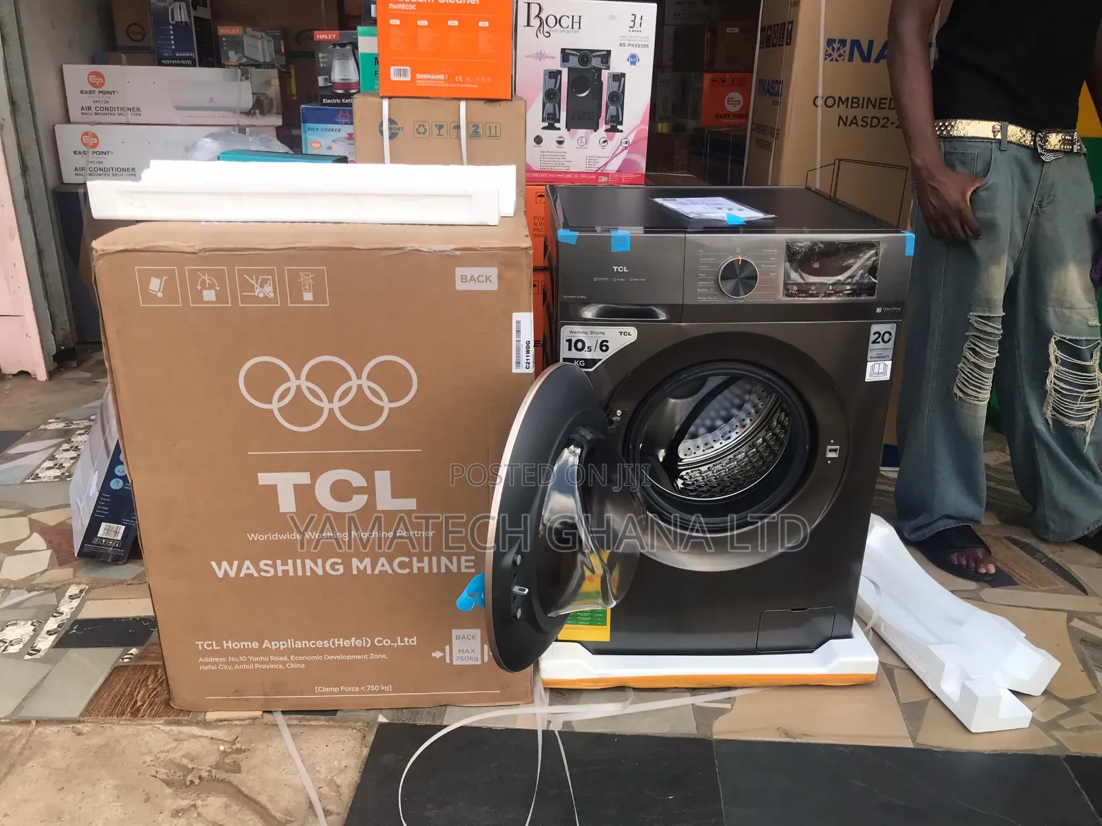 TCL 10.5kg Inverter Front Load Wash and Fully Dry Washing Machine