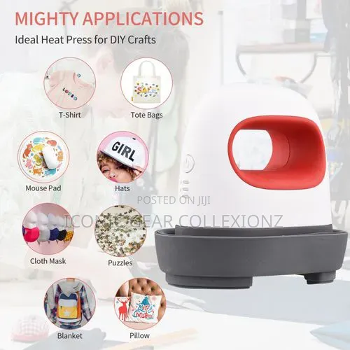 Portable Mini Heat Press Machine Easy Heating Transfer Press Iron