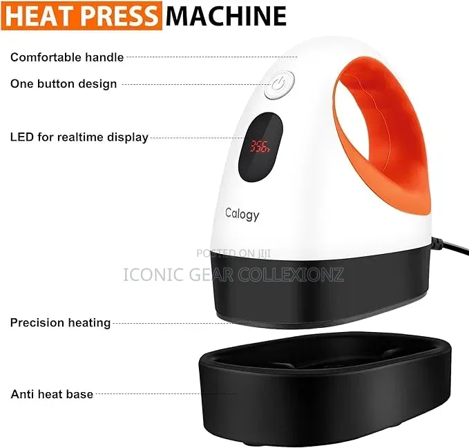 Portable Mini Heat Press Machine Easy Heating Transfer Press Iron