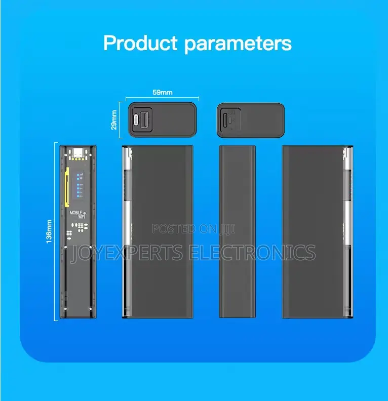 Mobile Wifi 4g Router With Sim Card Slot + Power Bank 8000mah
