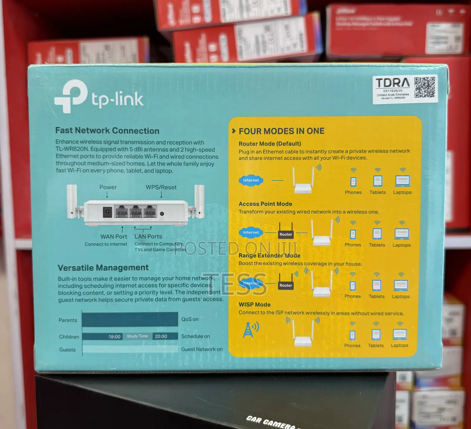 Tp-Link Wifi Router Tl-Wr820n 300 MBPS Parental Controls Function
