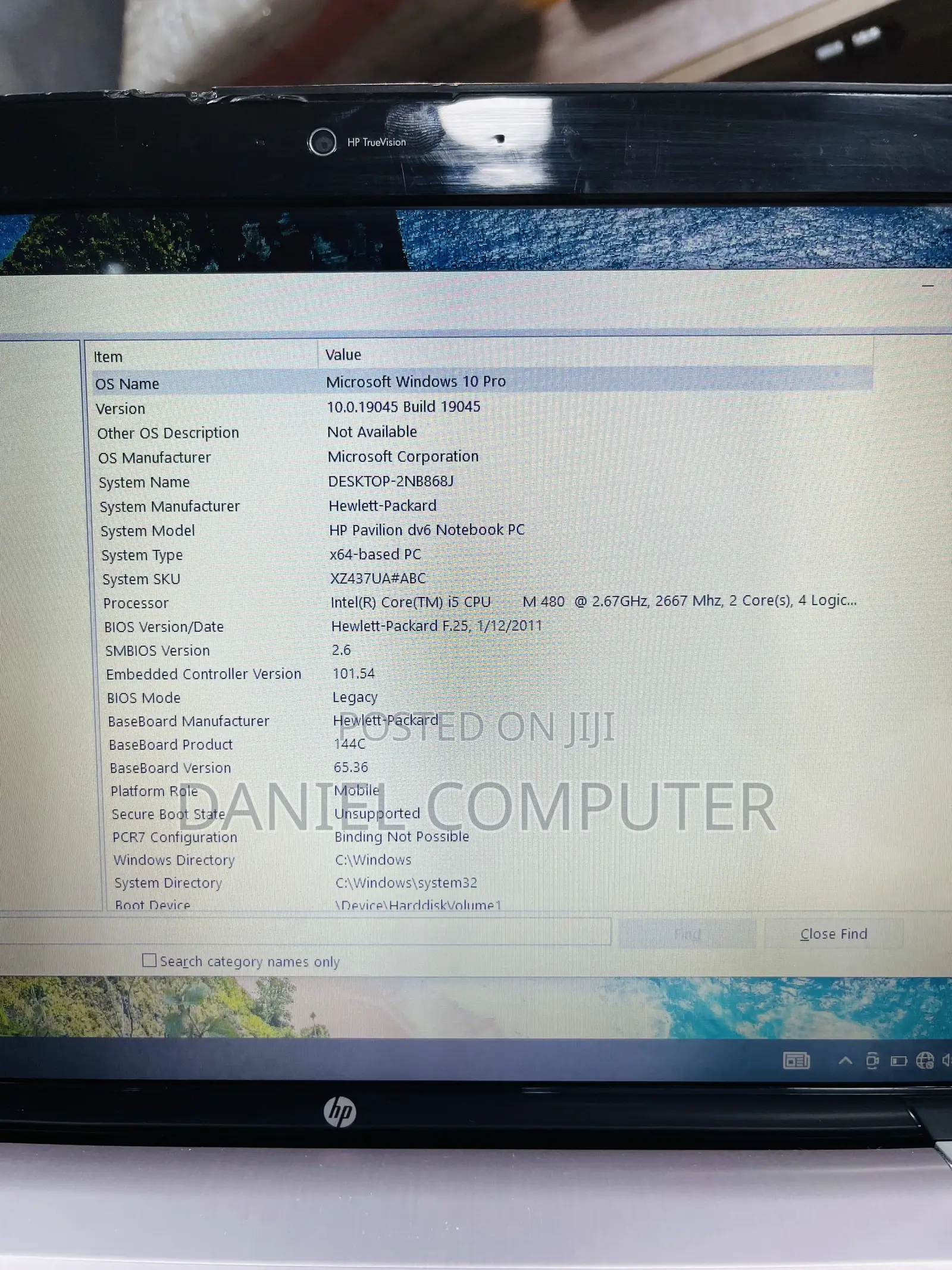 Laptop HP Pavilion Dv6 8GB AMD Ryzen 5 HDD 500GB
