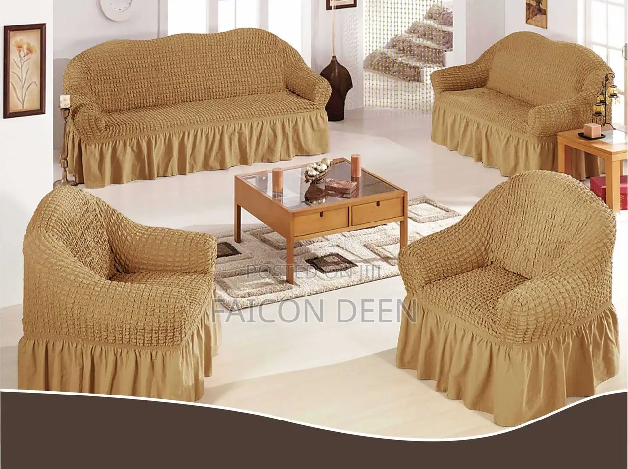 Protect and Beautify Your Sofa(Sold as a Set)Skirt Cover for Big Sofas