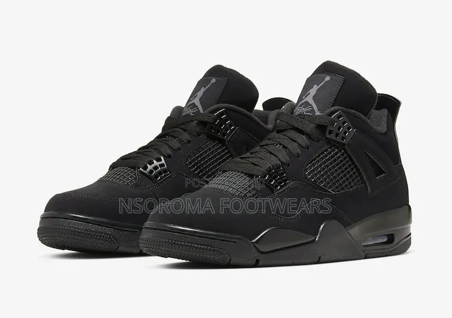 Air Jordan 4 Sneakers–Black,Gh 300 |Sizes 38–45 | Quality Sneakers