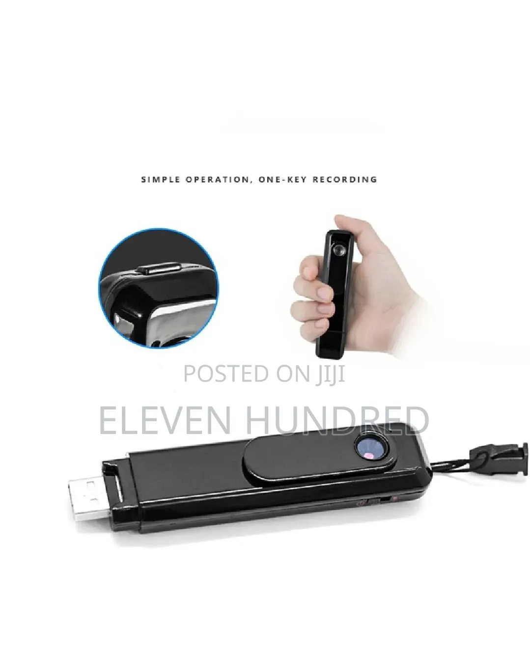 1080p Mini Video Camera Smart Voice Recording Disk Collar Clip