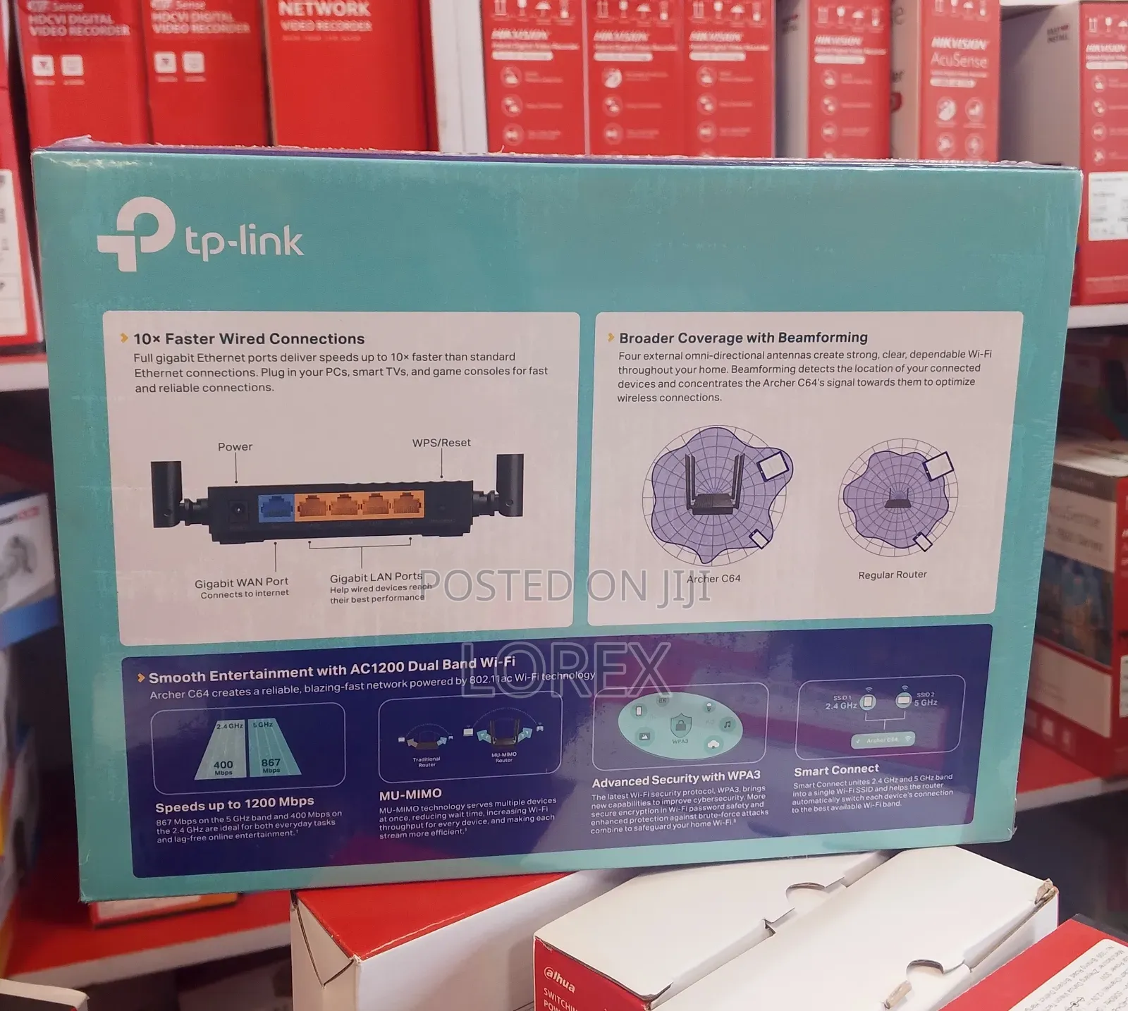 Tp-Link Wifi Router Archer C64 Ac1200 Dual-Band Gigabit (Not Sim)
