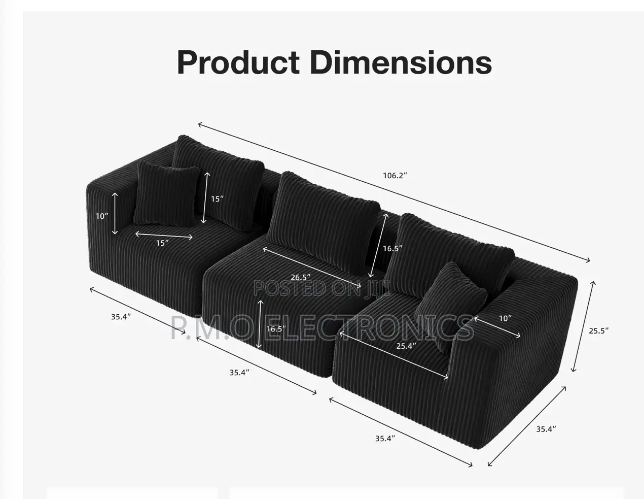 Cozy 3-Seater Sofa