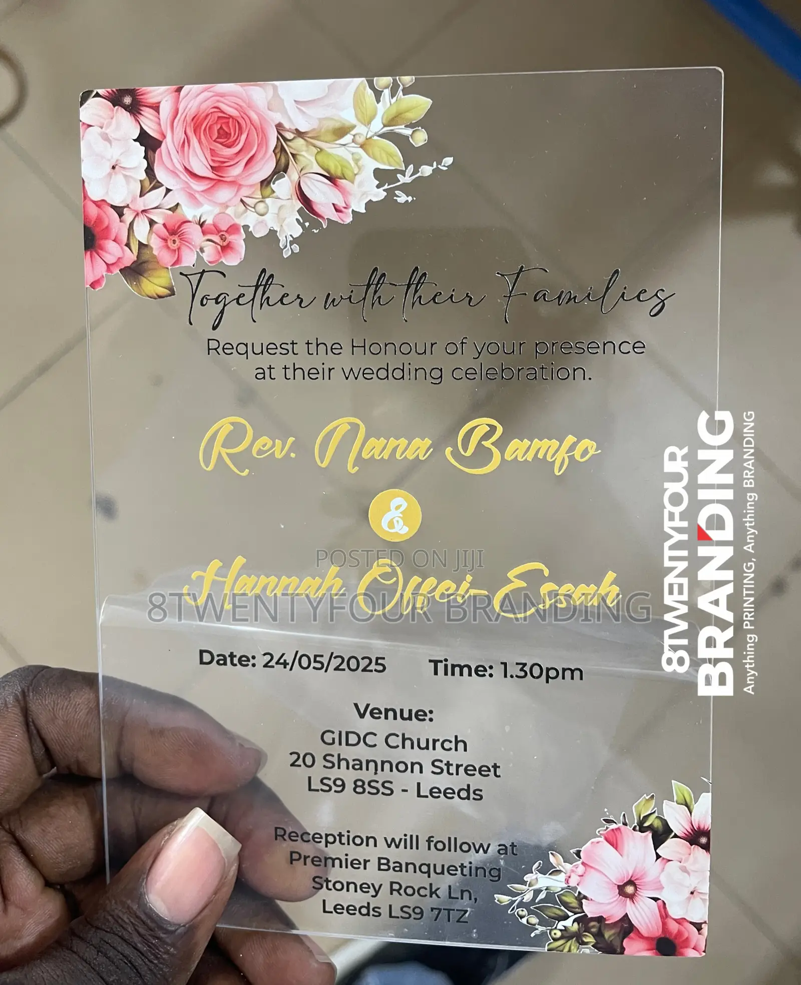 Acrylic Wedding Invitation (Moq: 50pcs)