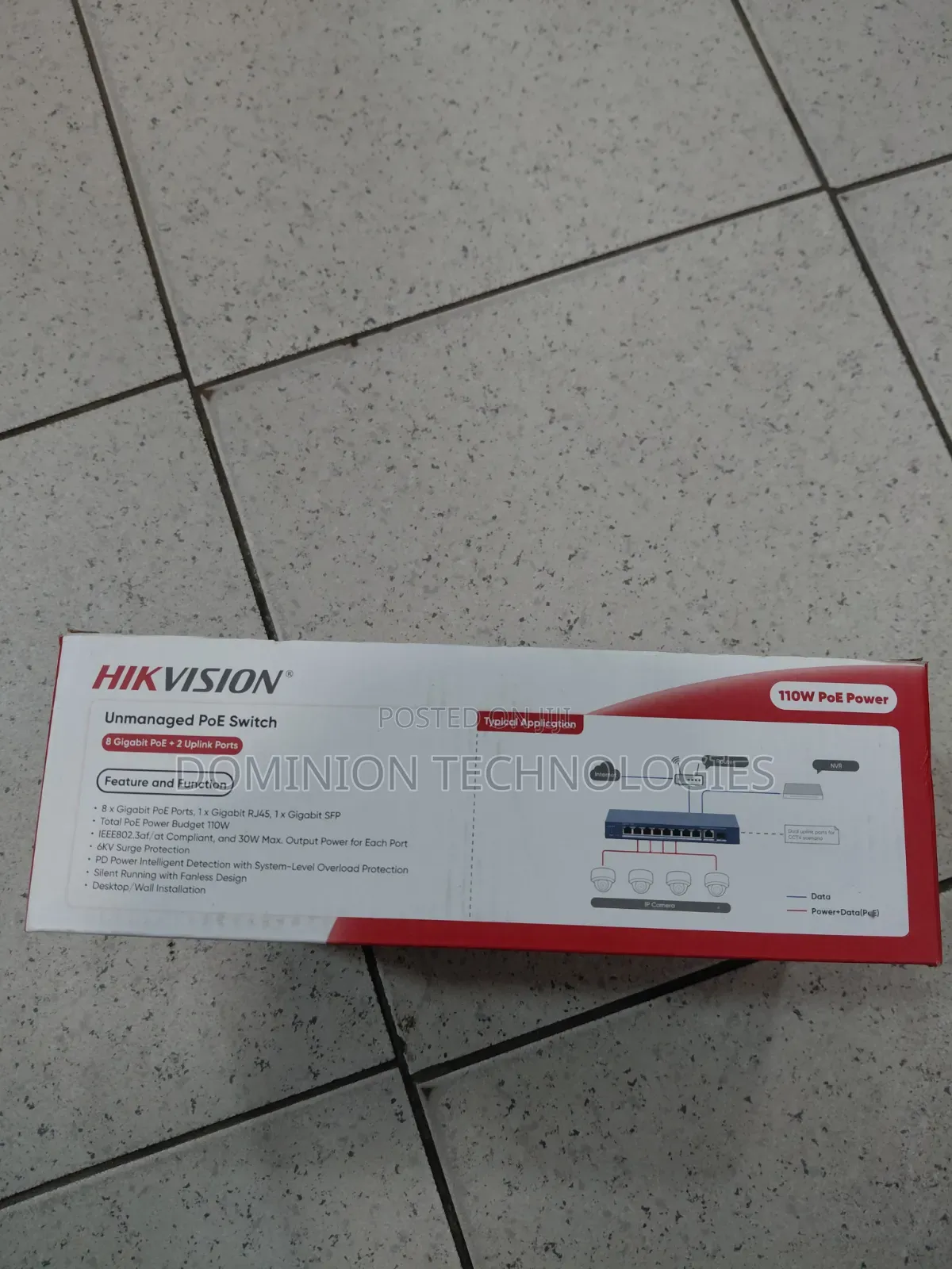 Hikvision Ds-3e0510p-E 8 Port Gigabit Unmanaged Poe Switch