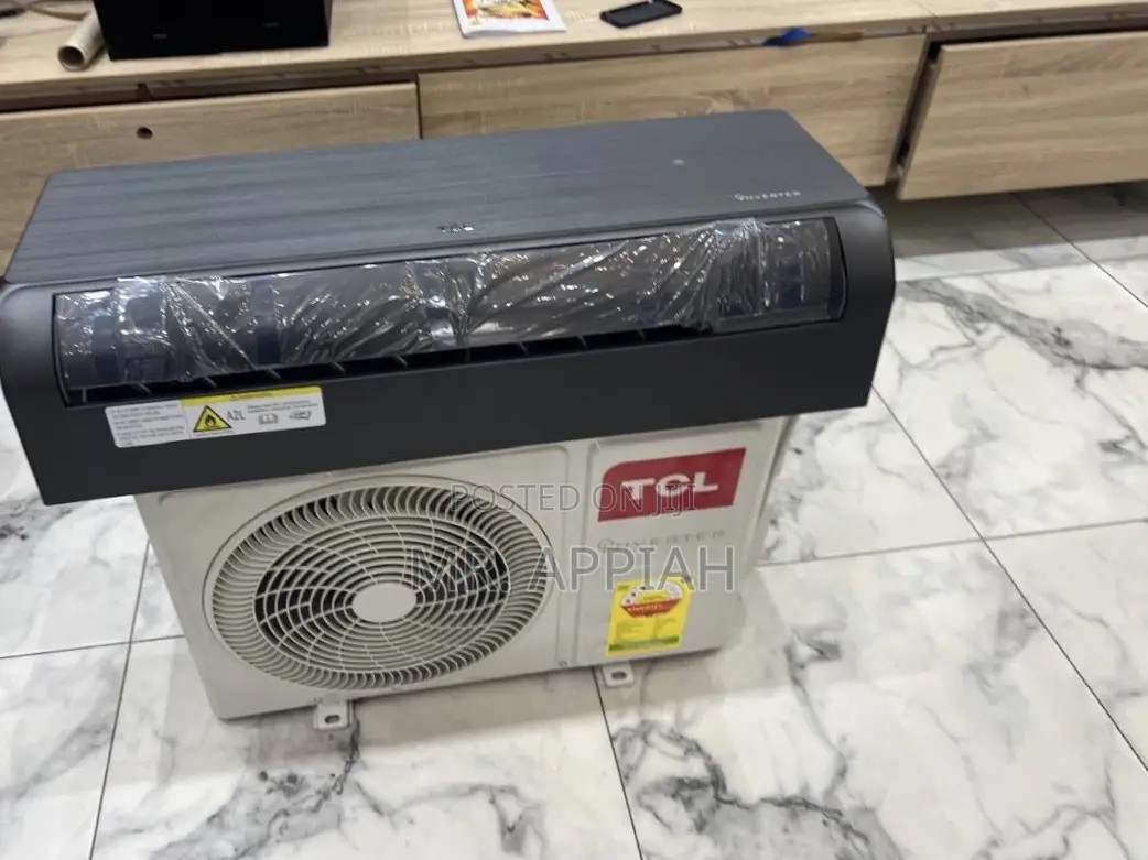 Affordable TCL 1.5hp Inverter Dark Gray Wooden Finish 