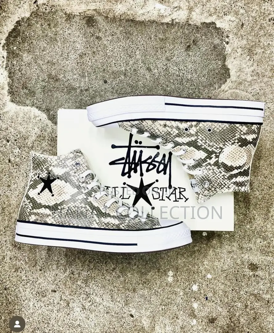 Converse X Stussy Chuck 70 High Snakeskin Sneakers