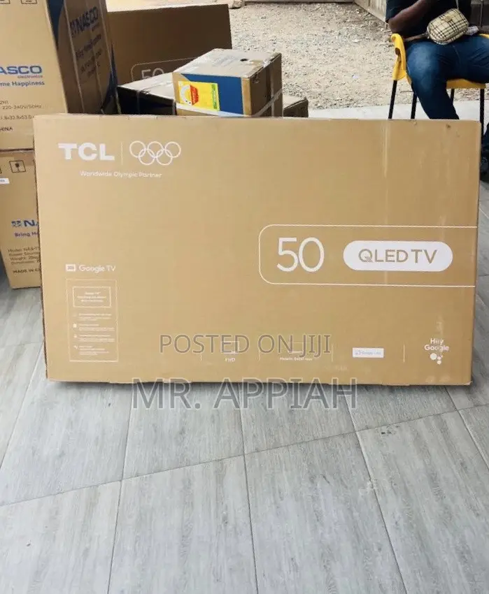 New TCL 50 Inch Qled Smart Satellite Android FHD Television(Black)