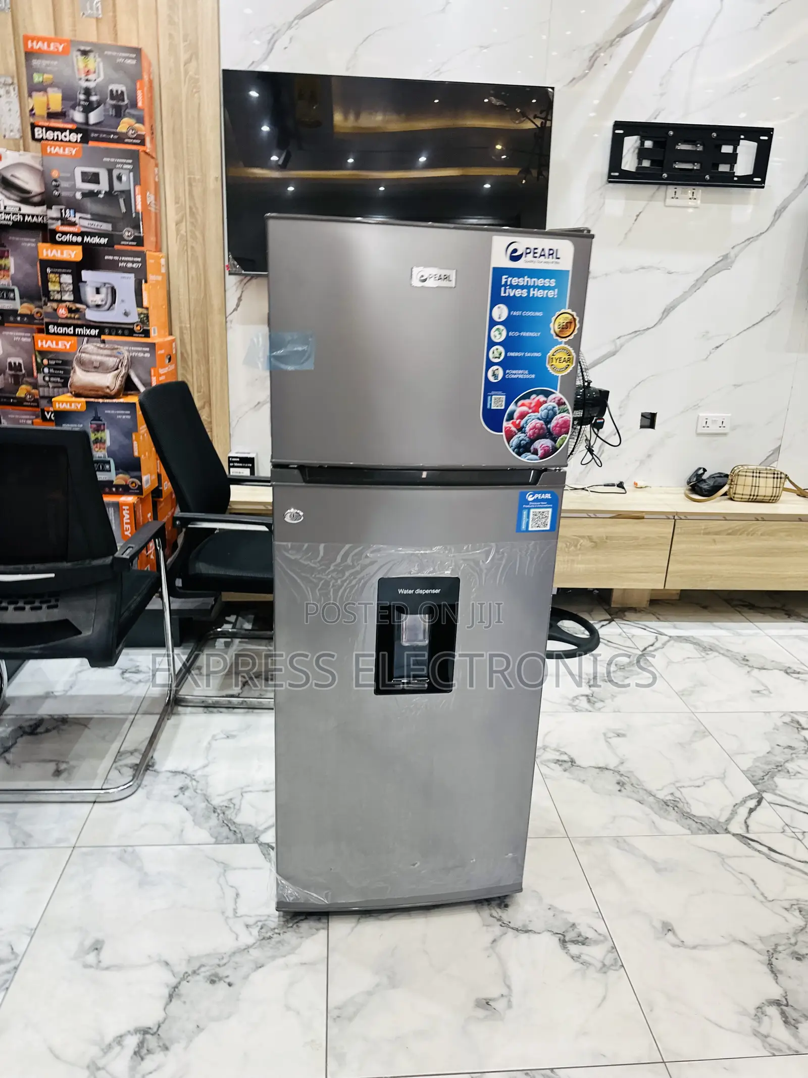Newly Sealed in Box Grey Color Double Door Fridge Pearl Pf-2521w0-5e