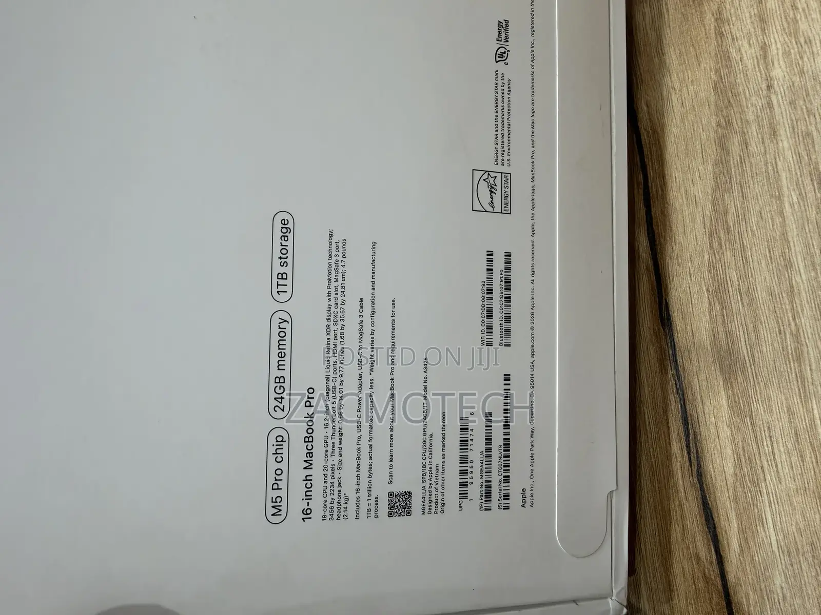New Apple MacBook Pro 2026 M5 Max 16-inch 24GB Apple M5 Pro SSD 1T