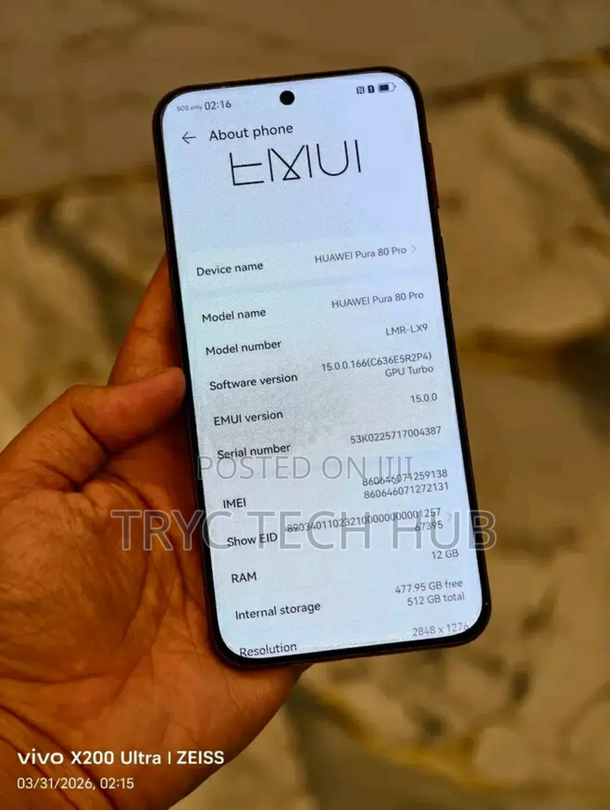 New Huawei Mate 80 Pro 5G 512 GB Red