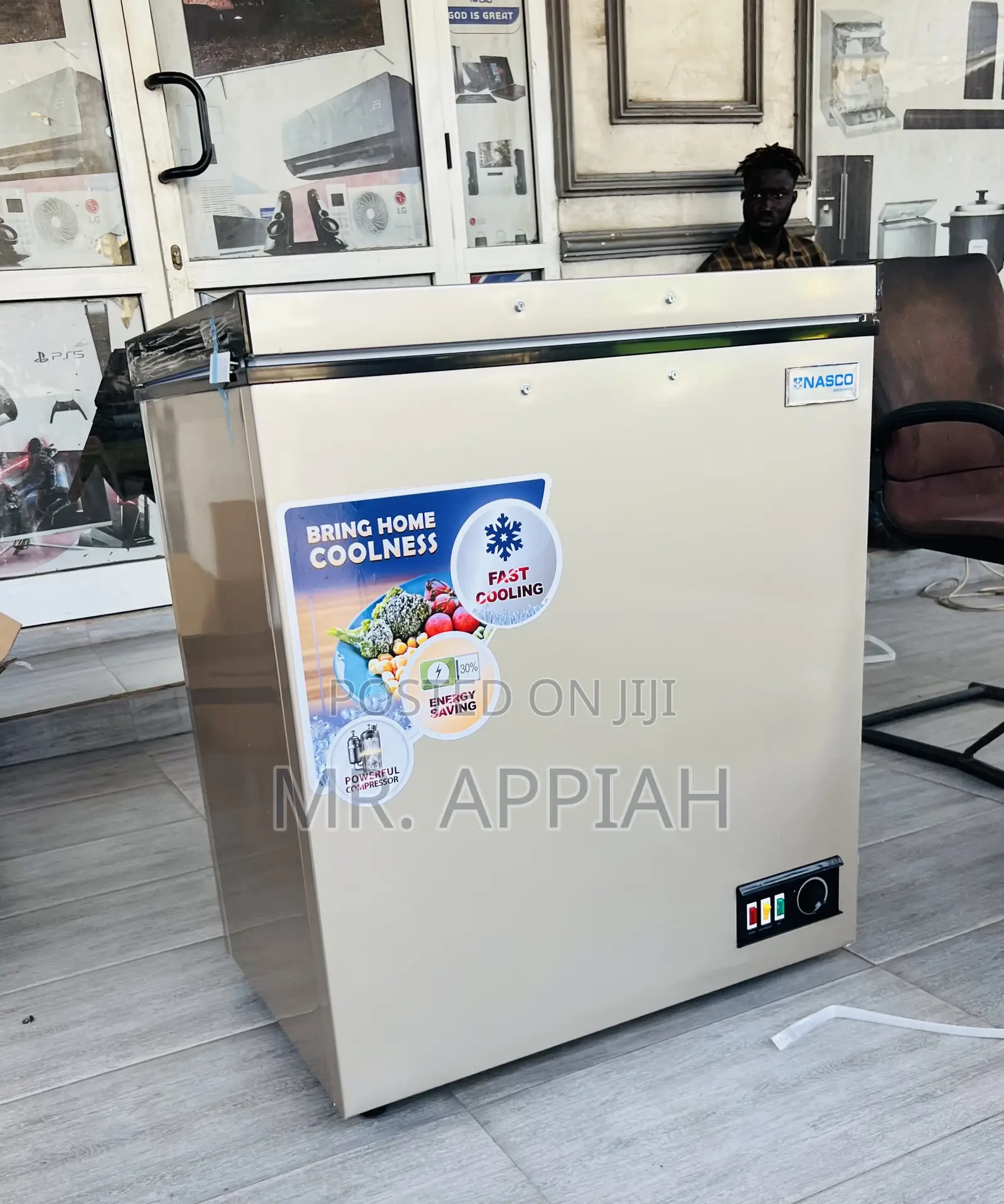 Super Quality Nasco Nas175fl Single Door Chest Freezer(Gold)138l
