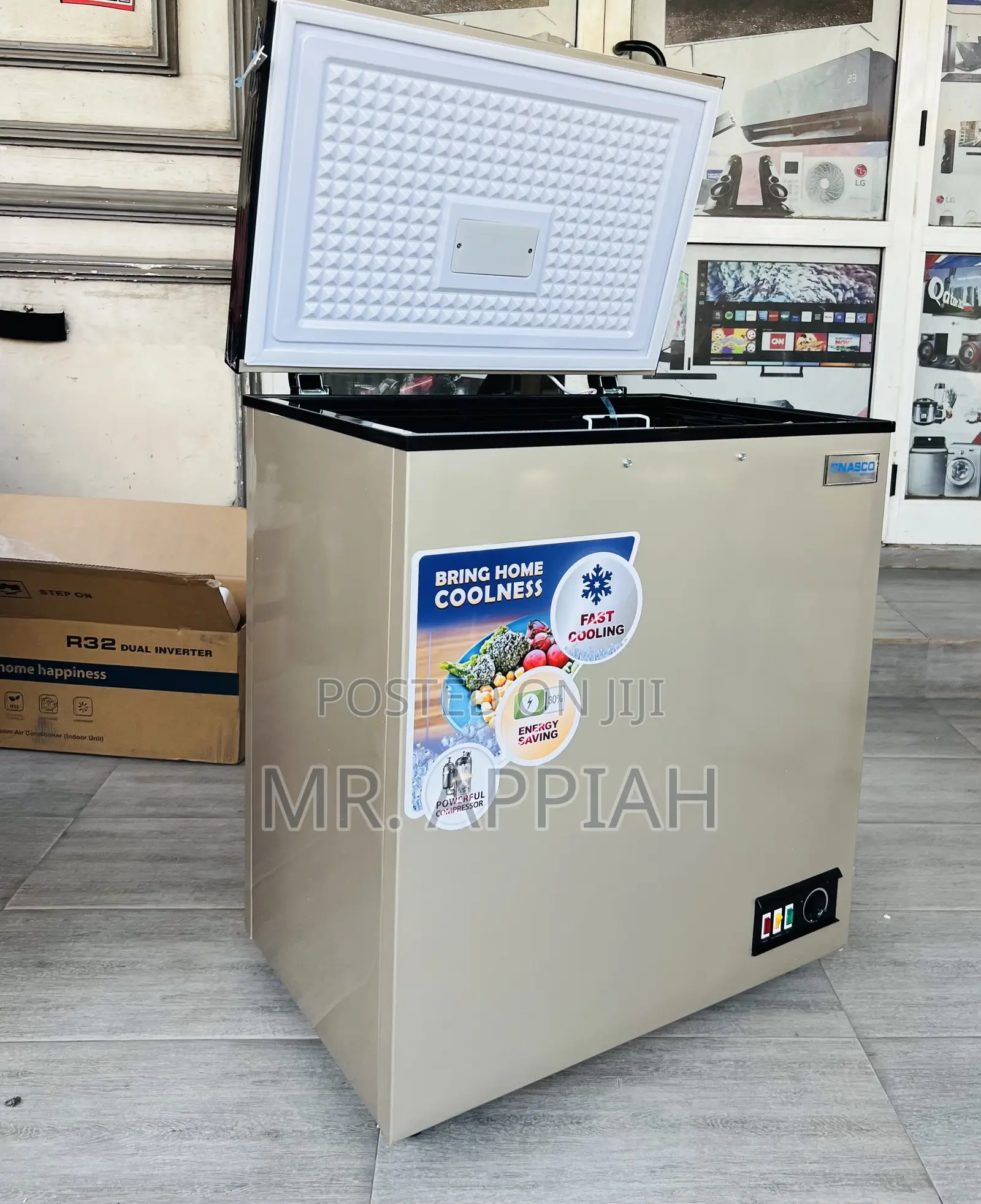 Direct Cooling Nasco Single Door Chest Freezer(Gold)Nas-175fl 