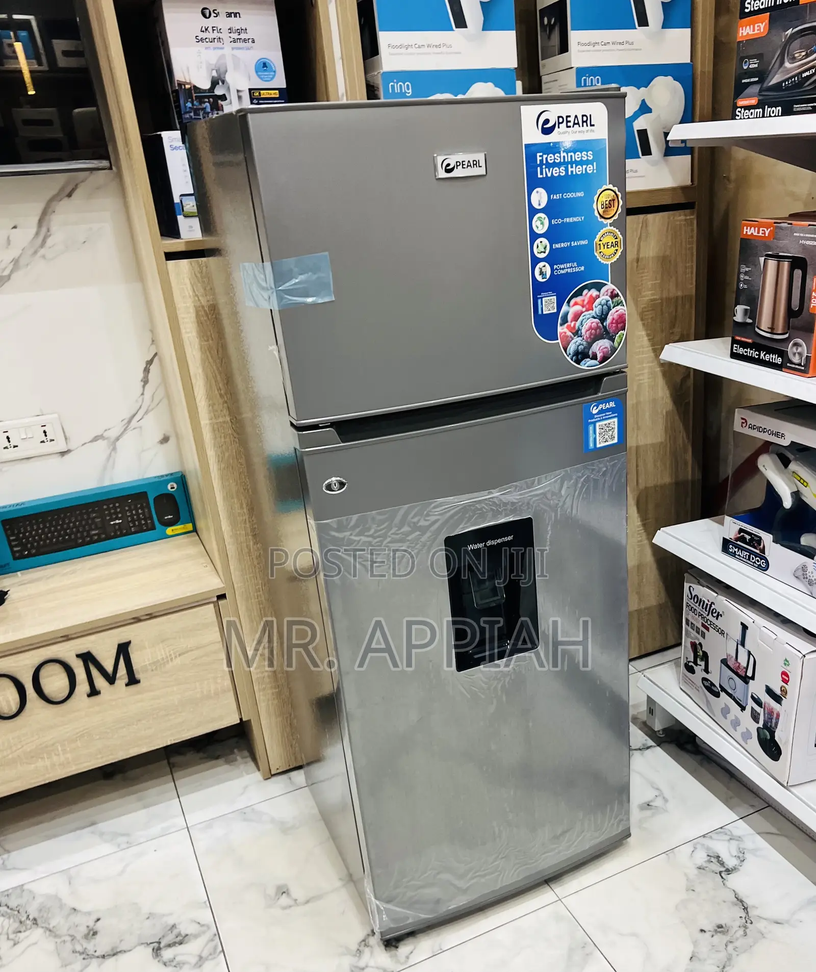 Original Pearl Pf-2521w0-5e Top Mount Freezer Electric Fridge(Gray)