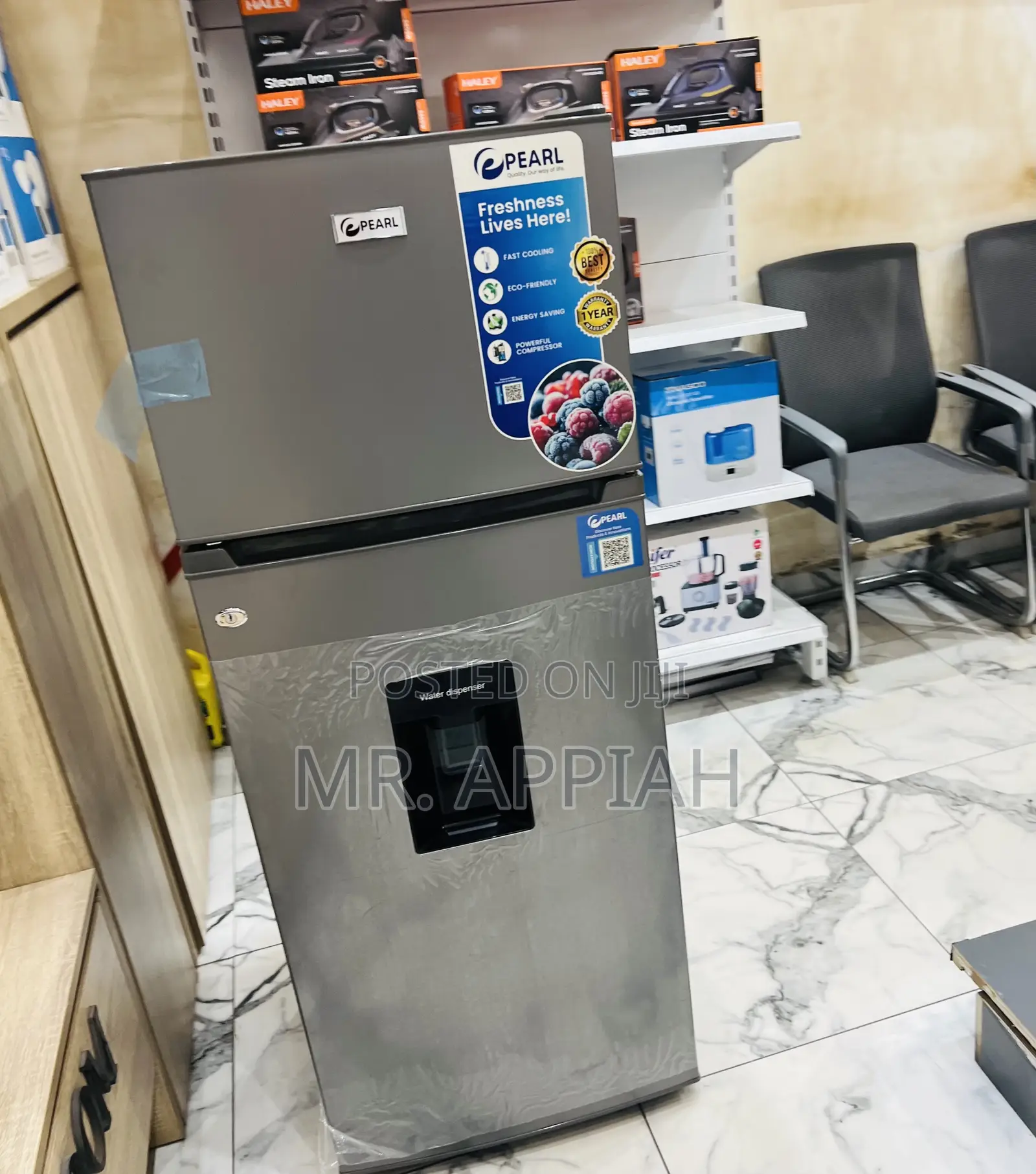Durable Build Pearl Pf-2521w0-5e Double Door Refrigerator(Gray) 