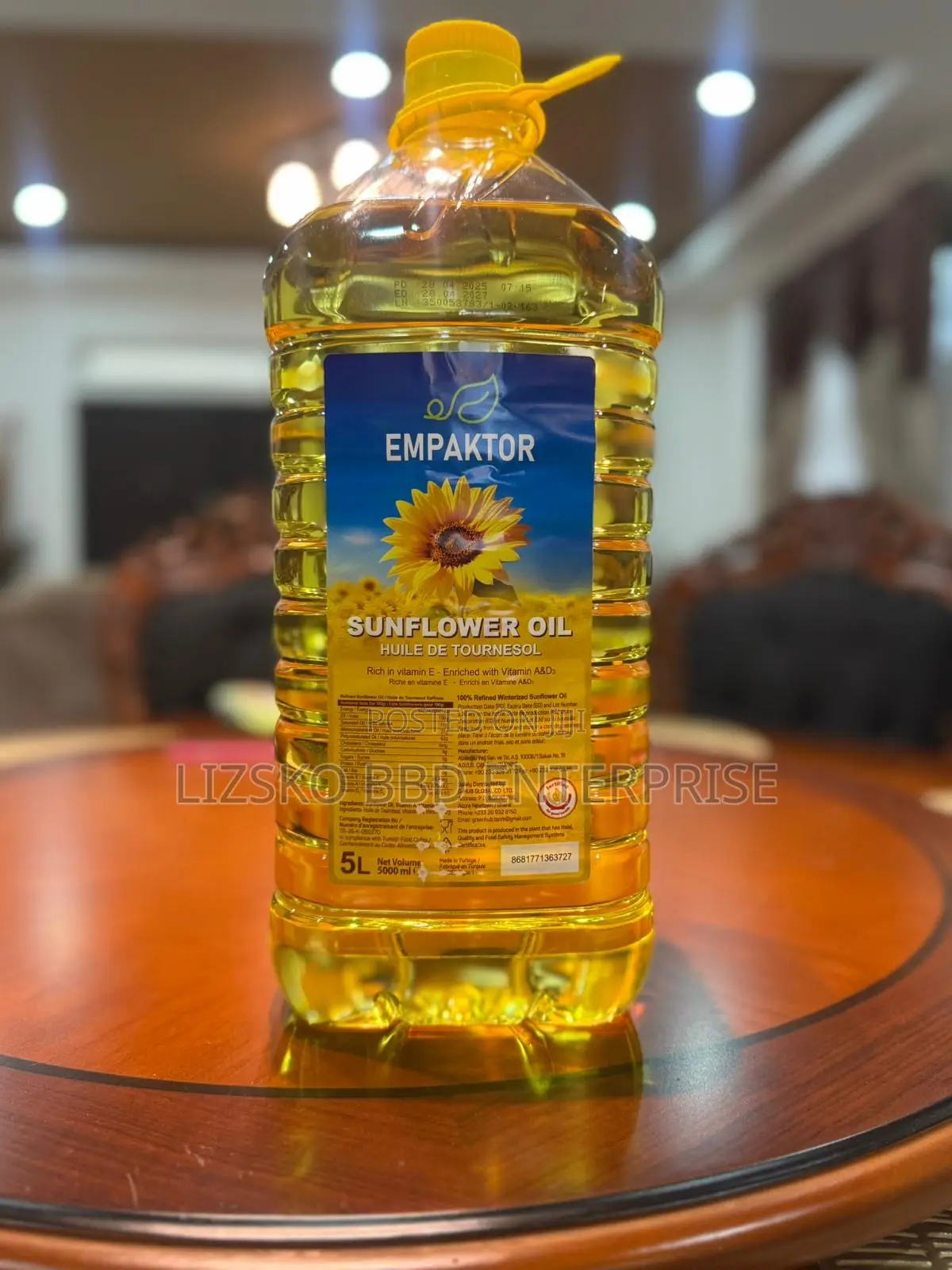 Empaktor 5 Litre Sunflower Oil Available For Bulk Purchases