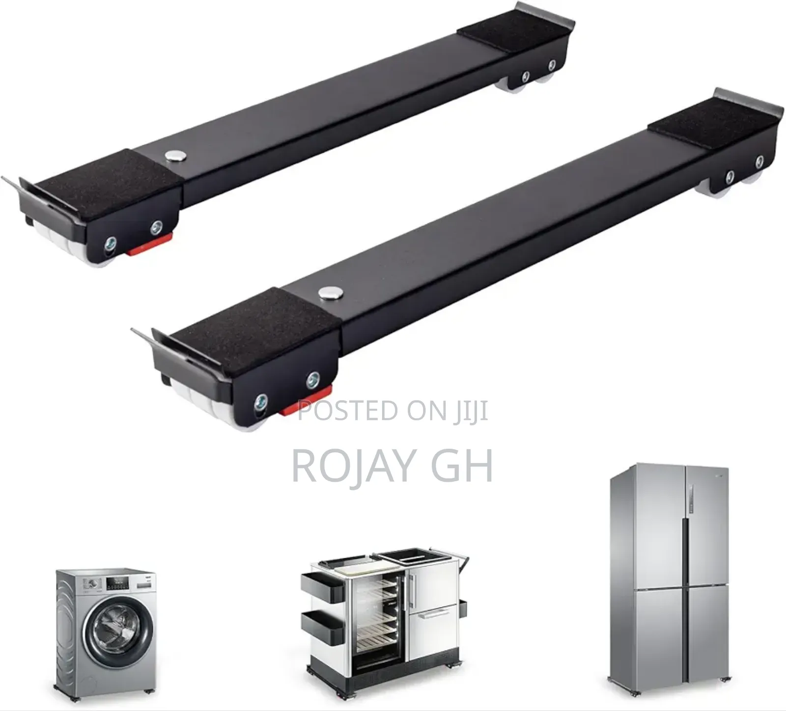 Appliance Rollers for Washing Machines, Fridges Furniture Dolly -Black