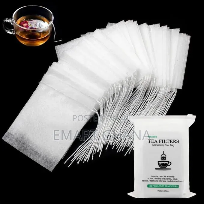 100pcs Disposable Tea Bags - White