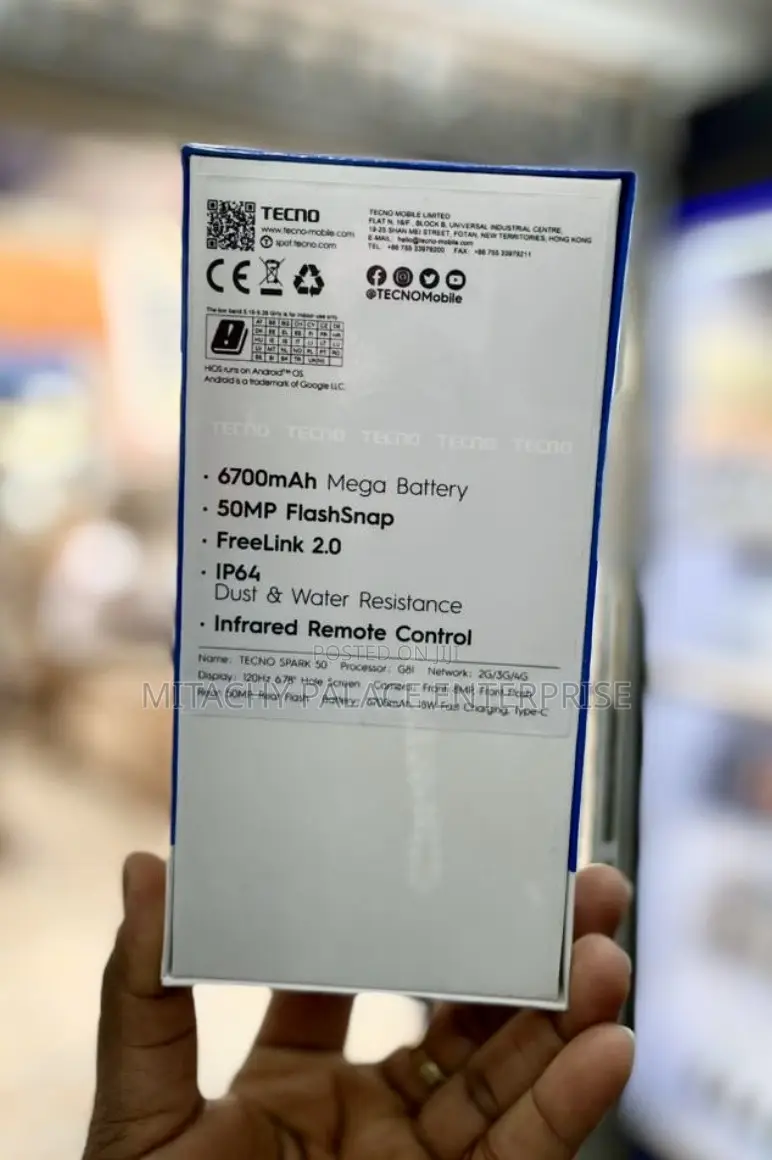 New Tecno Spark 50 128 GB Blue