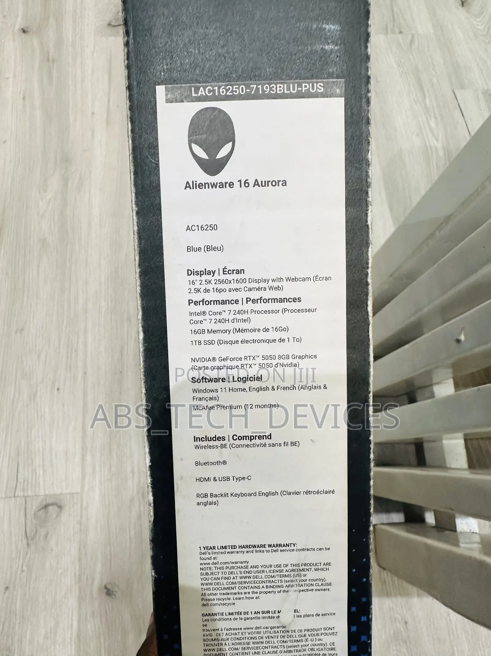 Laptop Alienware 16 Aurora 16GB Intel Core 7 SSD 1T