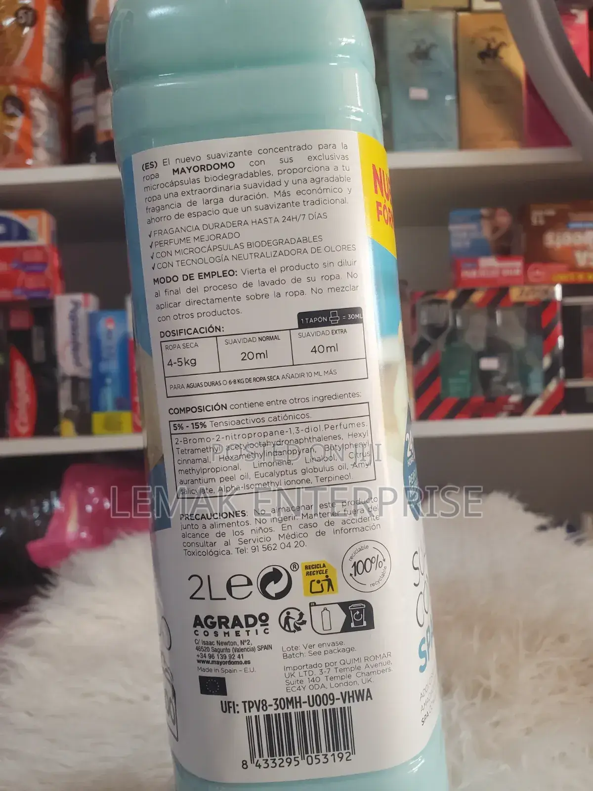 Frabric Softener by Mayo Domo Product of Spain