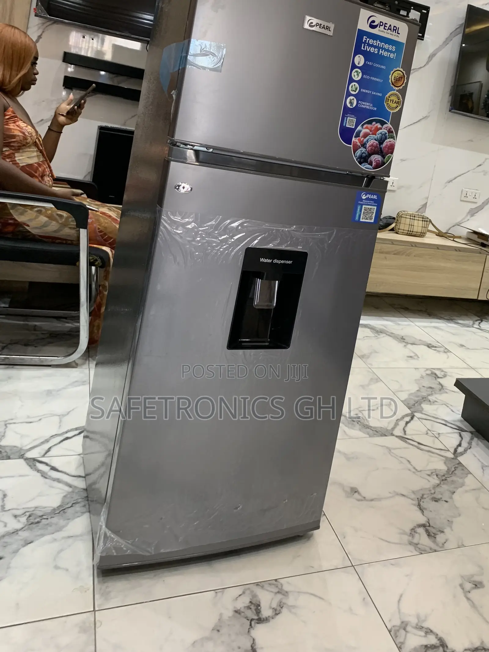 Classic New Pf-2521w0-5e Pearl Double Door Top Mount Freezer Dispenser