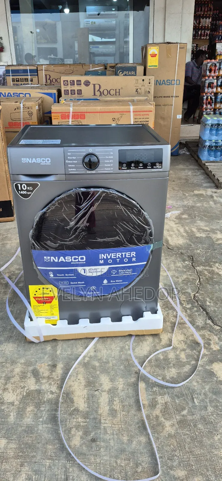 Nasco Gray Colour 10kg Washing Machine Full Automatic Brand New