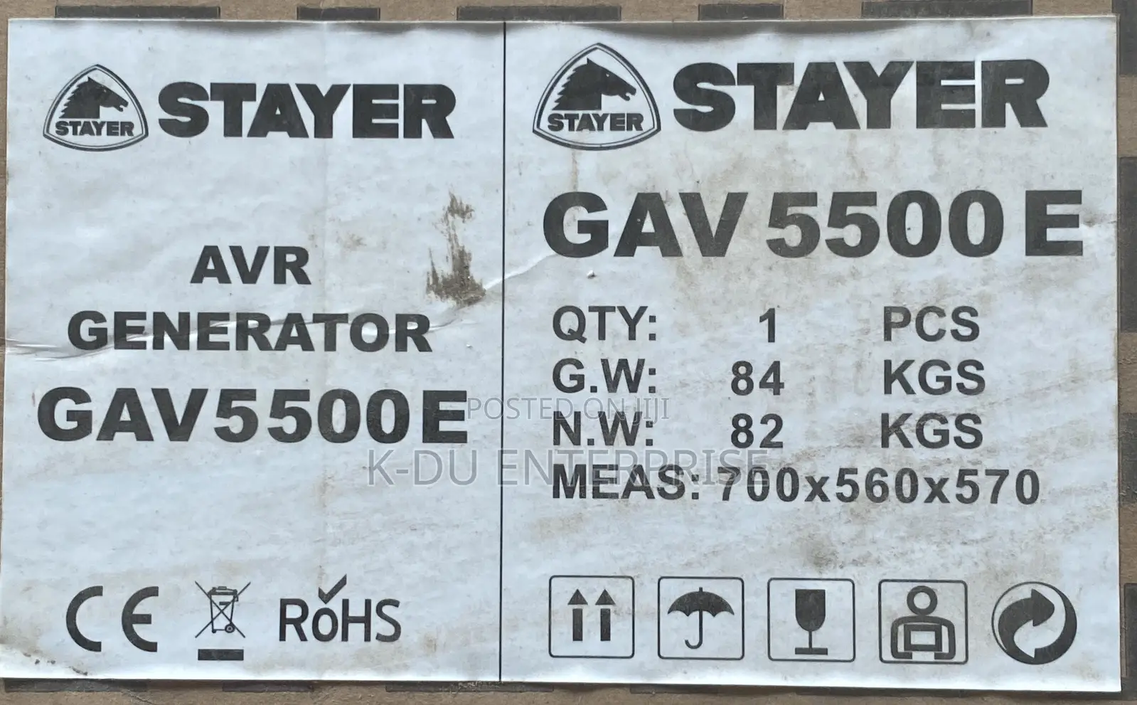 Gasoline Generator 5.5kva