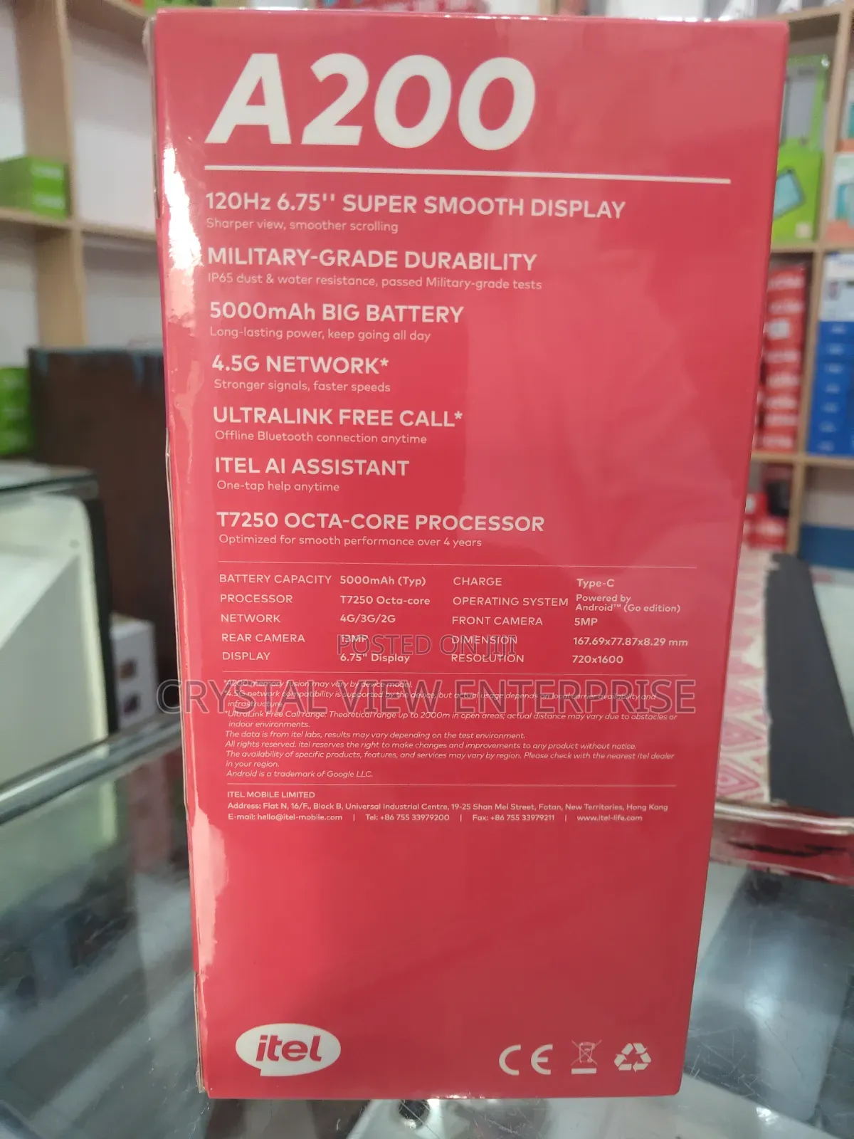New Itel A200+ 128 GB Blue