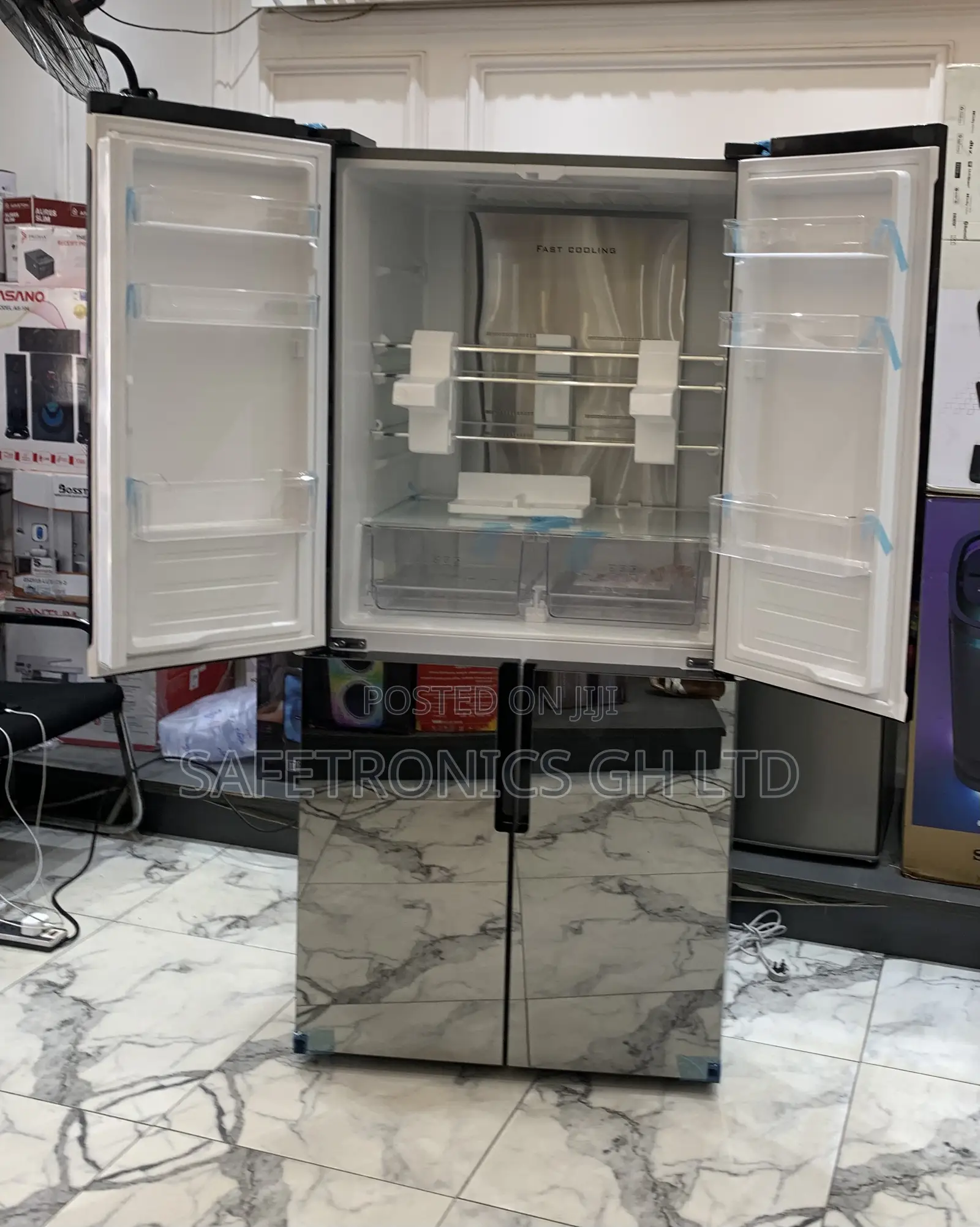 Brand New Pearl Pf‐630mdbg‐2gb 482-Liter, 4-Door French-Style