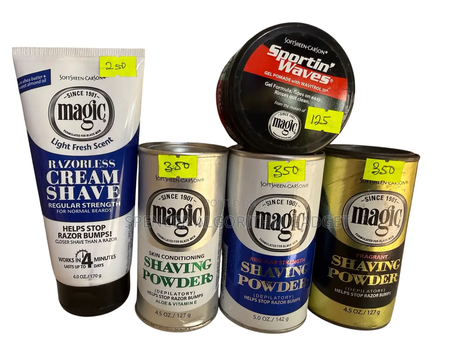 Softsheen Carson Magic Shaving Cream/Powder Sporting Waves Gel
